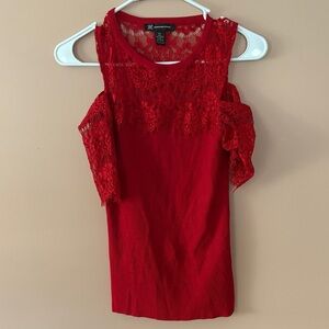 Inc Lace Cold Shoulder Blouse